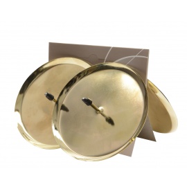 Portacandela avvento oro conf. 4 pezzi 2