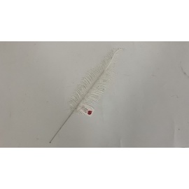 Fiore Natalizio, Foglia Felce Glitter Bianco 37cm 