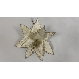 Fiore Natalizio, Stella di Natale Crema 40cm 