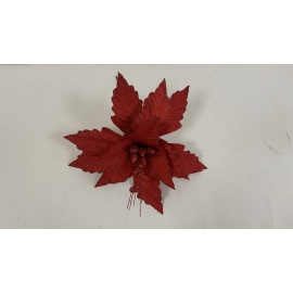 Fiore Natalizio, Stella di Natale Rosso 40cm 