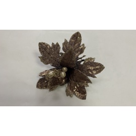 Fiore Natalizio, Stella di Natale Champagne 28cm