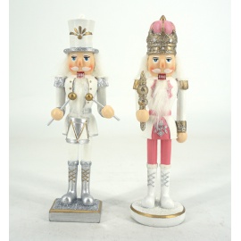 Pallina di Natale, Ornamento di Vetro, 10 Cm, Bianco Opaco, Assortite