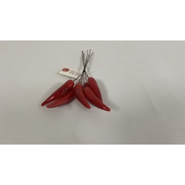 Fiore Natalizio, Mazzetto 6 Peperoncini Rossi Grandi 