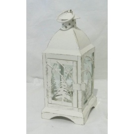Lanterna Quadrata Avorio 9,3 x 9,3 x 22 Cm 