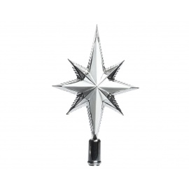 Punta a stella argentata con glitter cm.25,5
