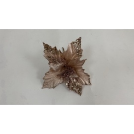 Fiore Natalizio, Stella di Natale Velluto Rosa 30cm 