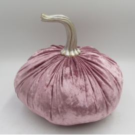Zucca Velluto Rosa, Imbottita, 17 cm
