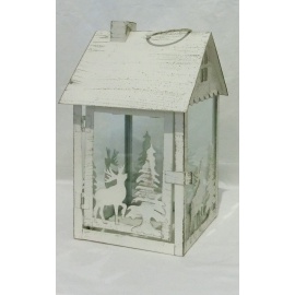 Lanterna Quadrata Avorio 16 x 15 x 10Cm 