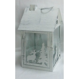 Lanterna Quadrata Bianco16 x 15 x 10Cm 