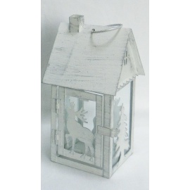 Lanterna Quadrata Bianco 10 x 10 x 10Cm 