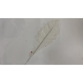Fiore Natalizio, Foglia Glitter Bianco 92cm 