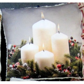 Cuscino con LED a Batteria, 45x45 cm, Auto e Cani