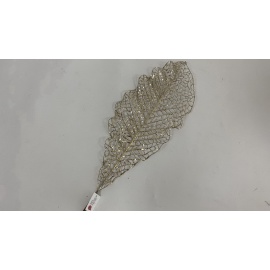 Fiore Natalizio, Foglia Glitter Oro 92cm 