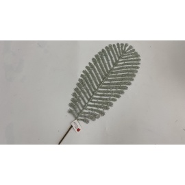 Fiore Natalizio, Foglia Glitter Menta 81cm 