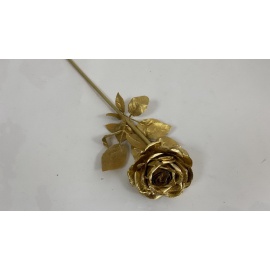 Fiore Natalizio, Rosa Metalizzata Oro