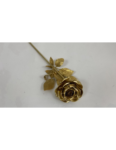 Fiore Natalizio, Rosa Metalizzata Oro