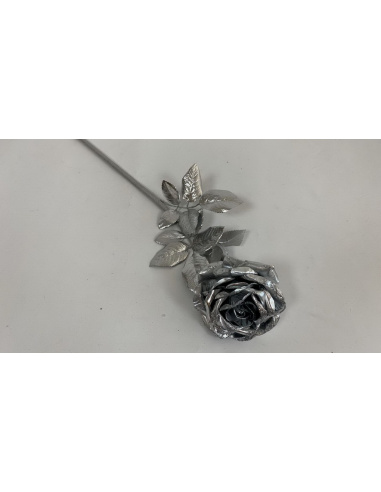 Fiore Natalizio, Rosa Metalizzata Argento