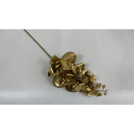 Fiore Natalizio, Ramo Phalenopsis Oro Metalizzato 100cm 