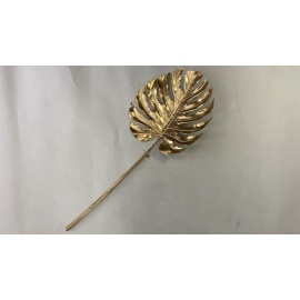 Fiore Natalizio, Foglia Filodendro Oro 90cm