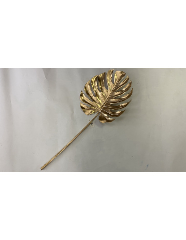 Fiore Natalizio, Foglia Filodendro Oro 90cm