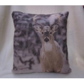 Cuscino con LED a Batteria, 45x45 cm, Alberi Innevati