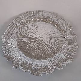 Sottopiatto Raggi di Sole, Bordi Irregolari, 33 cm, Oro Lucido