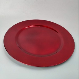 Sottopiatto Liscio, 33 cm, Argento