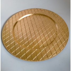 Sottopiatto Liscio, 33 cm, Oro