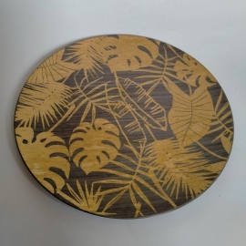 Sottopiatto Bordo con Stelle, 33 cm, Rosso