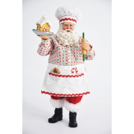 Babbo da Collezione, con Orsetto in Bauletto, 25 cm