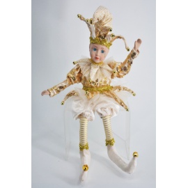 Babbo da Collezione, Maglione e Sci, 45 cm