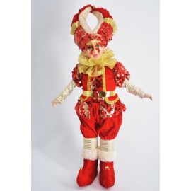 Giullare Avorio/Oro, con Carillon, 43 cm