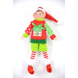 Giullare Bianco/Argento, con Carillon, 43 cm