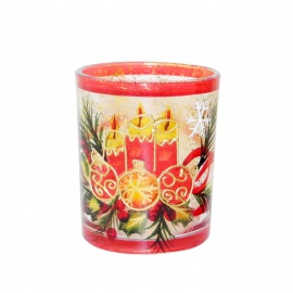 Bicchierino Portacandela in Vetro, Albero, 6x7 cm