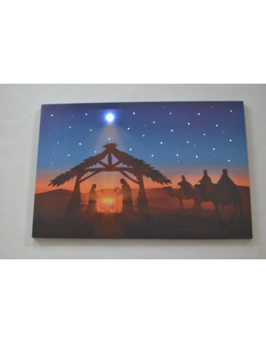 Quadro Luminoso, Natività nel deserto 40 x 60cm