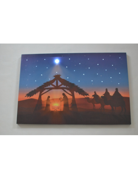 Quadro Luminoso, Natività nel deserto 40 x 60cm