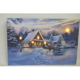 Quadro Luminoso, Casette al tramonto 40 x 60cm