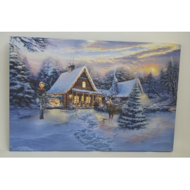 Quadro Luminoso, Casette al tramonto 40 x 60cm 2