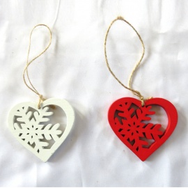 Ornamento da appendere in legno, Decoro Albero, 8 cm, Assortito