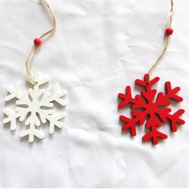 Ornamento da appendere in Legno, Cerchio con Stella, 10 cm, Assortito