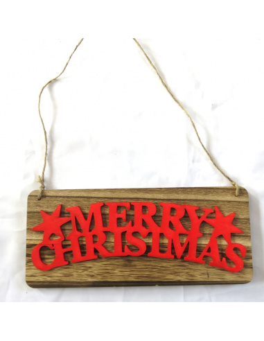 Ornamento da appendere in Legno, Albero XMAS, 13 cm, Assortito