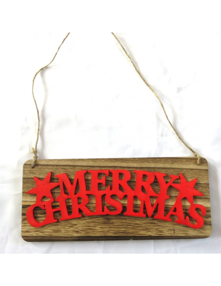 Ornamento da appendere in Legno, Albero XMAS, 13 cm, Assortito