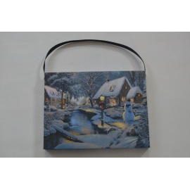 Quadro Luminoso, Casette, Ruscello e Pupazzi 40 x 60cm 2