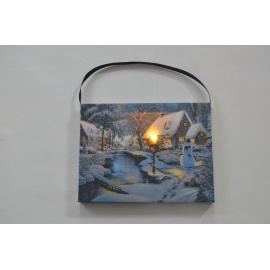 Quadro Luminoso, Casette, Ruscello e Pupazzi 40 x 60cm