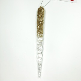 Fiocco Acrilico, Glitter Champagne, 12,5 cm