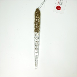 Ghiacciolo Acrilico, Glitter Champagne, 17,5 cm