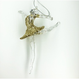 Ghiacciolo Acrilico, Glitter Champagne, 14,5 cm