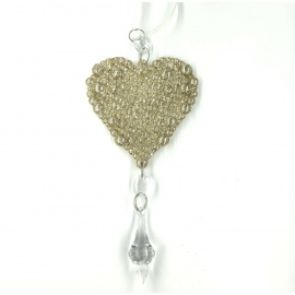 Renna Acrilico, Glitter Champagne, 17,5 cm