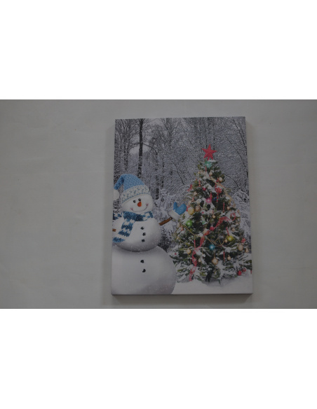 Quadro Luminoso, Pupazzo e Albero 30x40 cm 