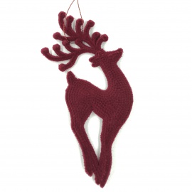 Renna Acrilico, Glitter Argento, 17,5 cm